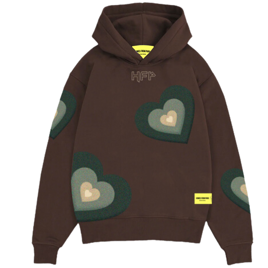HOODIE HEART BROWN