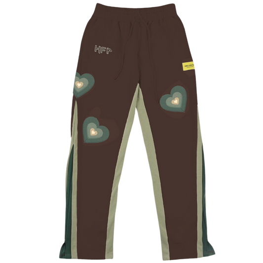 SWEATPANTS HEART BROWN