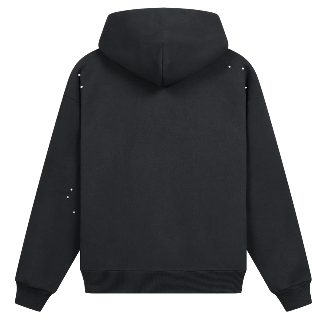 ZIP UP HOODIE THERAPY BLACK WITH PEARLS