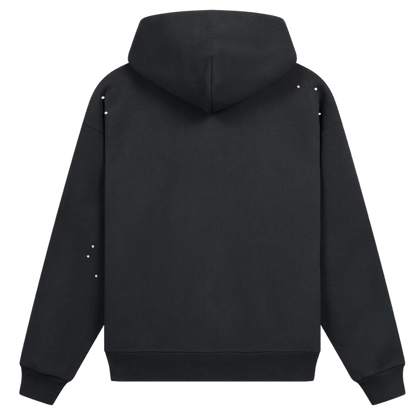 ZIP UP HOODIE THERAPY BLACK WITH PEARLS