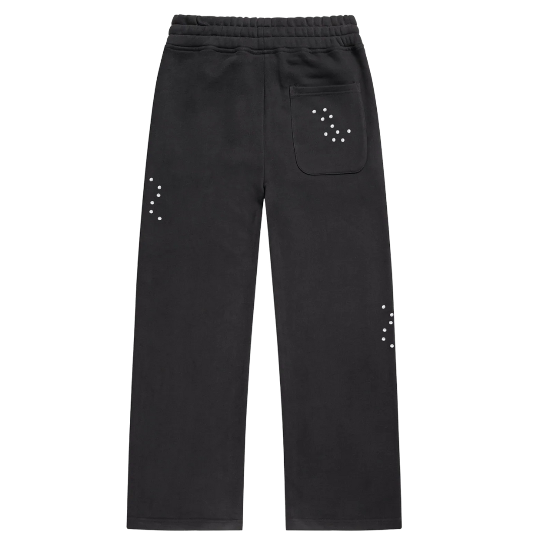 SWEATPANTS THERAPY BLACK WITH PEARLS
