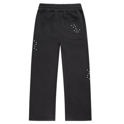 SWEATPANTS THERAPY BLACK WITH PEARLS