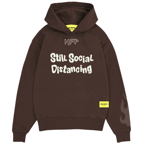 HOODIE STILL SOCIAL DISTANCING BROWN